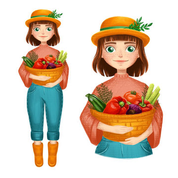 Персонаж для магазина фермерских продуктов