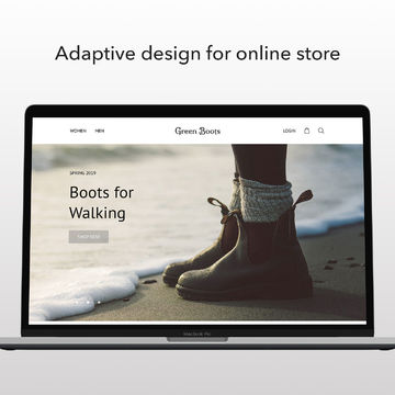 Дизайн интернет магазина одежды Green boots