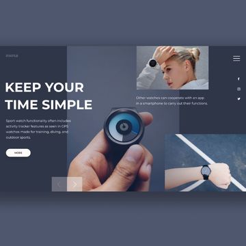 Концепция.2 дизайна онлайн-магазина часов / Design concept 2 for watches e-commerce project