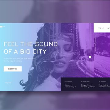 Концепция сайта для прослушивания музыки / Design concept for the music website