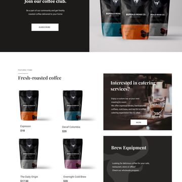 Фирменный стиль и главная страница для кофейной компании / Logo, brand identity and main page of the website