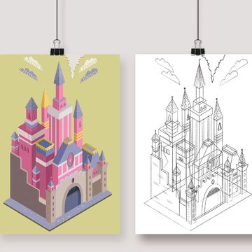 Иллюстрация замка Disney