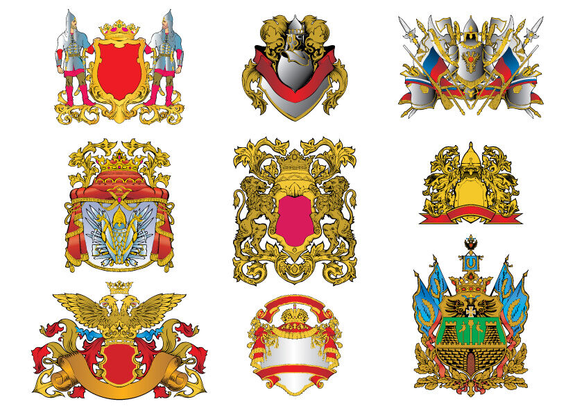 геральдика гербы и геральдические эмблемы в векторе за 7 000 руб.