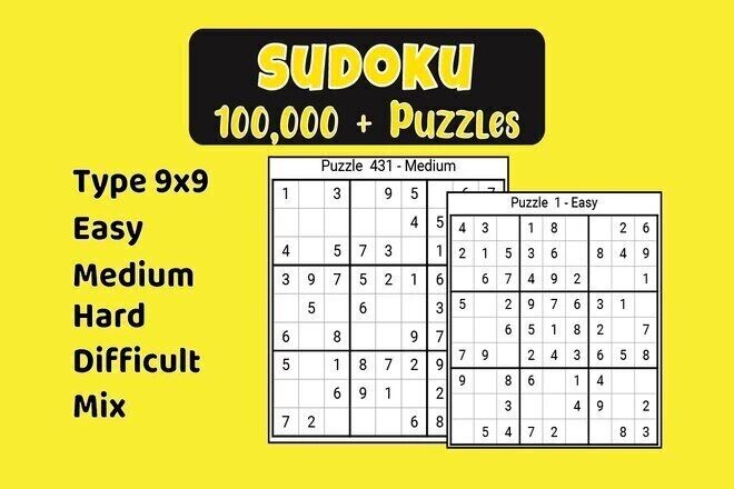 Я отправлю вам книгу с задачами более 100 000 судоку за 500 руб.