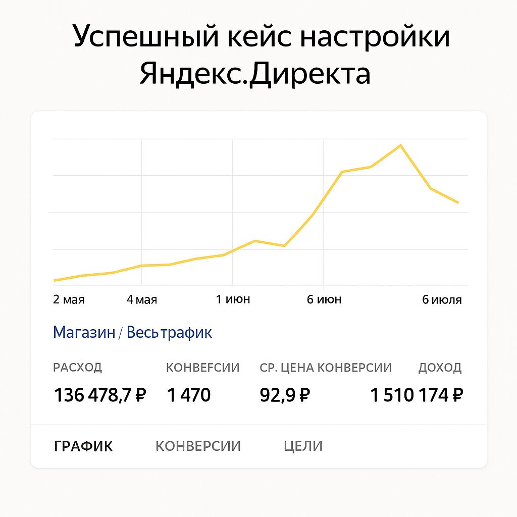 Яндекс.Директ под ключ — 1 оффер, 2 кампании за 5 000 руб.